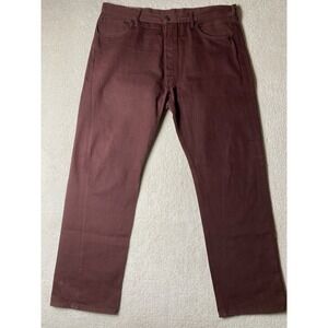 Levi's 501 XX Button Fly Jeans Men's 38 Measured 39x31 Maroon Burgundy Denim